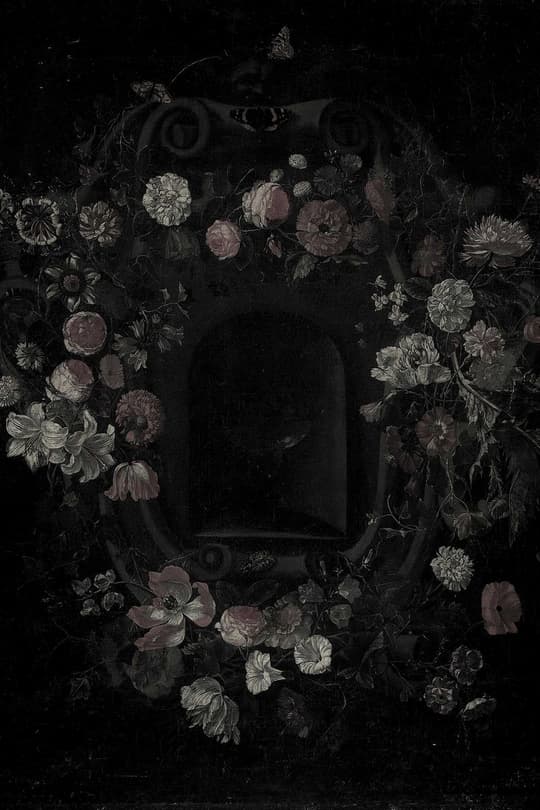 Dark Floral Portrait