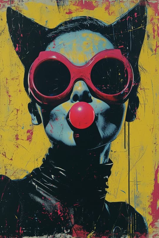 Cat in Red Sunglasses