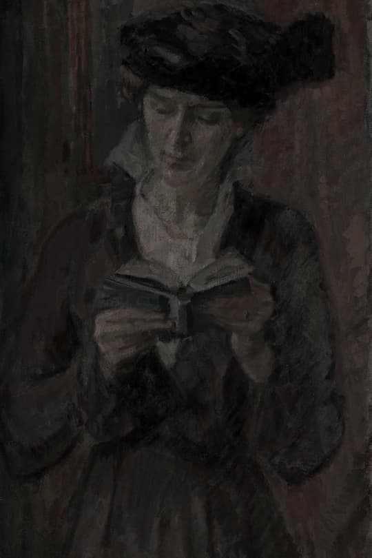 Woman Reading in Contemplation