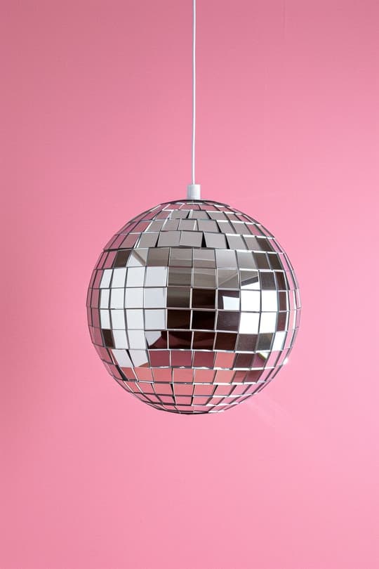 Disco Ball on Pink