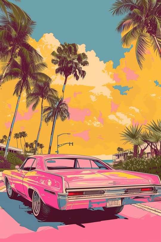 Neon Palm Cruiser