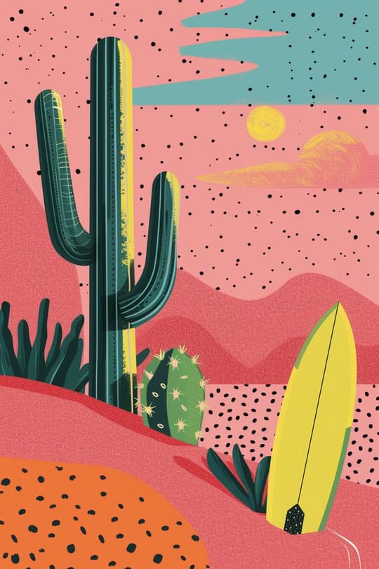 Desert Bloom at Sunset