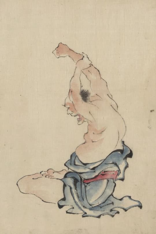 Caricature Figure with Drapery