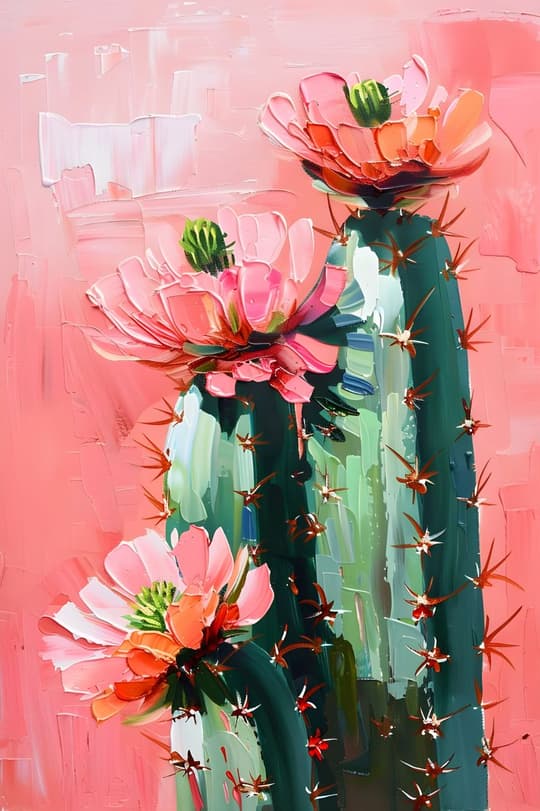 Blooming Desert Cactus