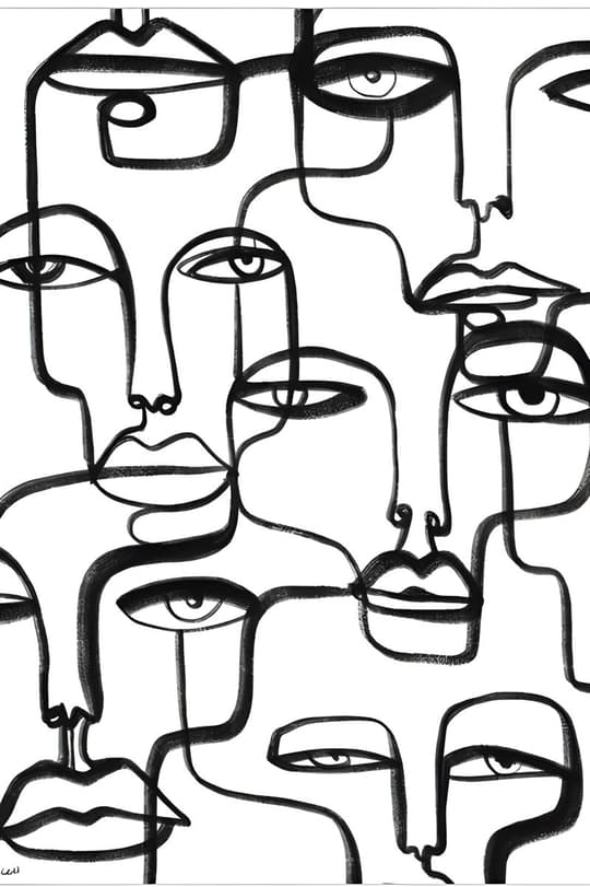 Abstract Faces Composition