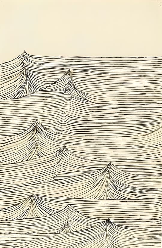 Linear Mountain Landscape