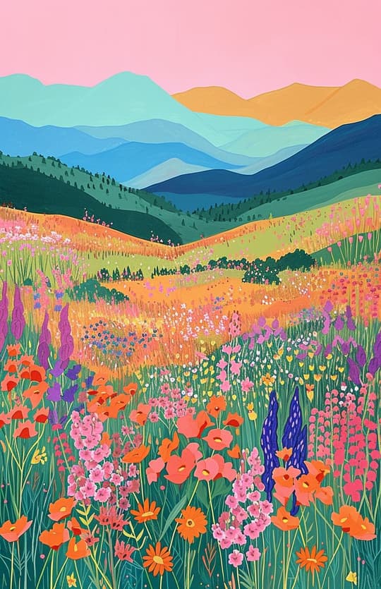 Wildflower Valley Landscape