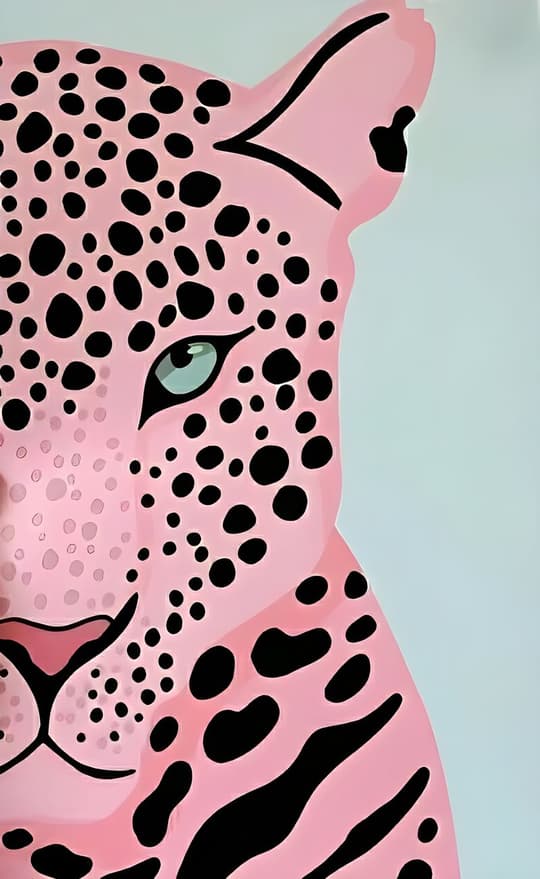 Pink Leopard Portrait