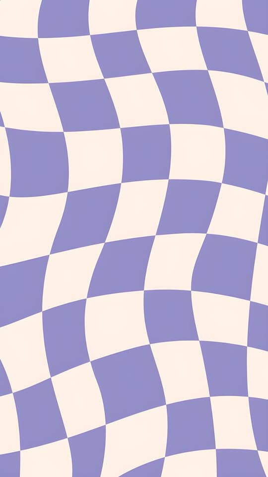 Wavy Lavender Checkerboard